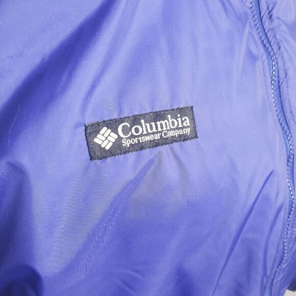 VINTAGE 90s Columbia jacket‎ zip up winter ski snow coat purple blue L - Picture 4 of 11